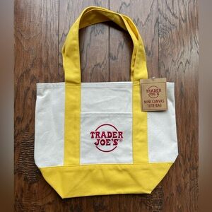 NWT Trader Joe’s Mini Tote in Yellow